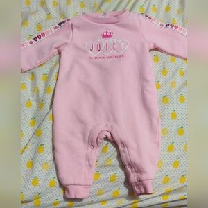 juicy by juicy couture pink baby one piece 3-6 months never worn